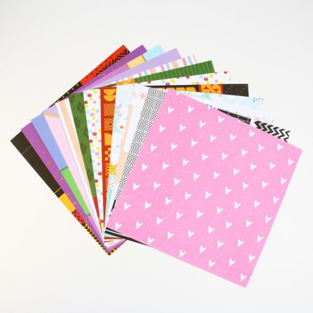 A set of paper for scrapbooking "Bright geometry", 12 sheets, 30.5 x 30.5 cm, 180 g/m²-16