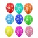 Shar Latex 12 “Big Stars”, pastel, set of 50 pcs., Mix color