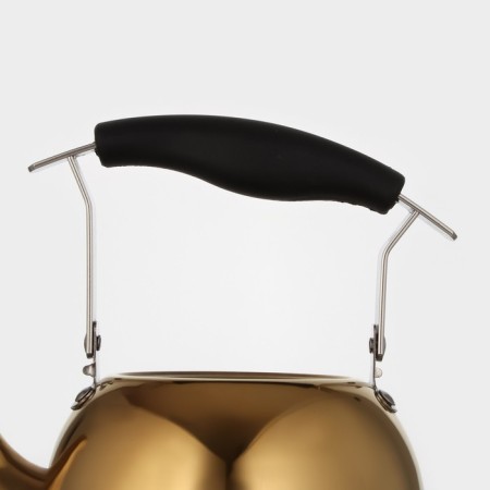 Gold stainless steel teapot, 2 l, 23 × 19 × 20 cm, gold color-5