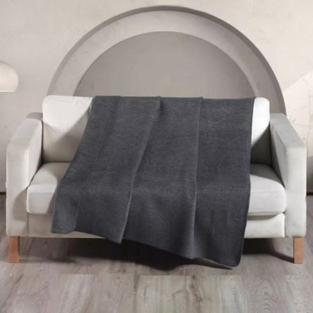 Arya Home Softy Plaid, size 150x200 cm, dark gray color-4