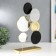 Souvenir metal with a mirror "circles" gold with black 37x8x22 cm