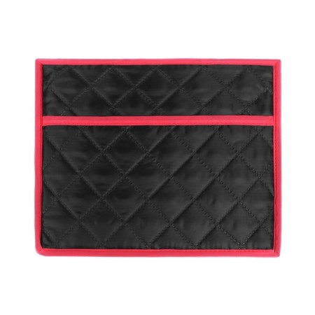Organizer in the trunk, folding, quilted, oxford, 38 × 31 × 25 cm, black, red line-3