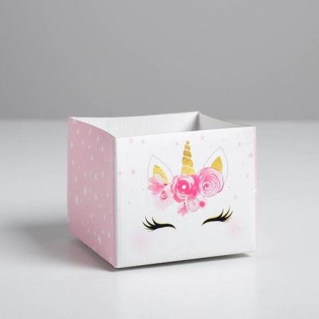 Gift folding box, packaging, “unicorn”, 10 x 12 x 12 cm-1