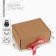 Gift folding box, packaging, “craft, pink tape”, 22 x 16.5 x 10 cm