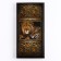 Backgammon "lion and tiger", wooden board 40 x 40 cm, with a field for playing checkers