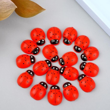 Decor for creativity wood "ladybugs" (set of 18 pcs) 1.9x1.4 cm