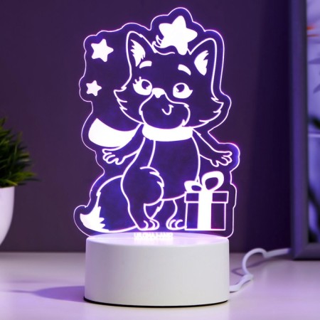 Light "Cat with a gift" Led RGB from the RISALUX network-4