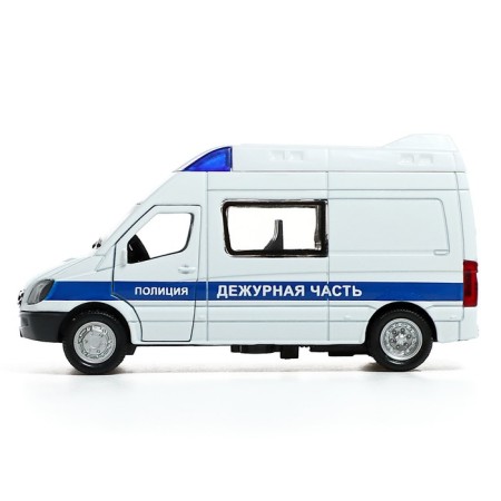 Metal “Police” machine, 1:32, light and sound, inertia, doors open-1