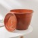 Pot for flowers with a pallet "Antik", 3.6 l, d = 22 cm, terracotta color