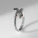 New Year! Symbol of the year 2025! The ring "snake" curl, red color in silver, dimensionless