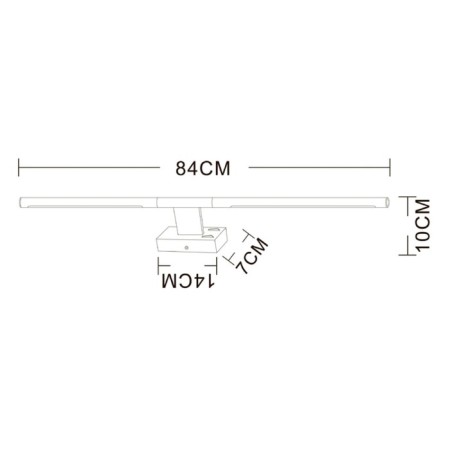 Decorative backlight by Arte Lamp Lines A2029AP-1PB, LED, 10 W, 7x10x84 cm, 480 lm, copper-3
