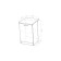 Wardrobe Larisa 500x600x850 with 1 White door/Latte/Country
