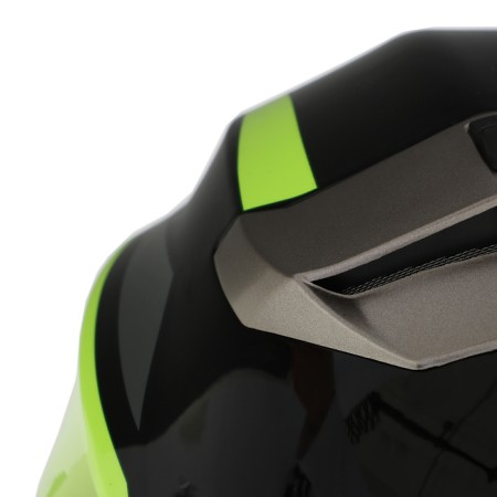 Modular helmet with two visors, size M (57-58), model-BLD-160E, black and yellow-13
