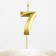 Candle figure for the cake "7", gold, 2.5 x 8 cm.