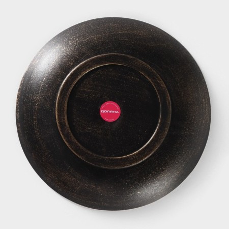 Fruit dish of Dolyana "Rose", 29.5 × 3.5 cm, gold color with green-4