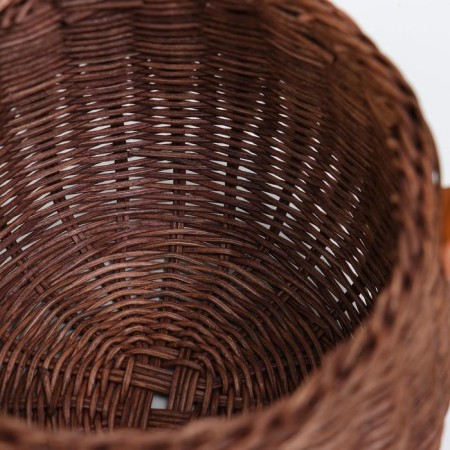 Wicker basket (rattan), 15.5x15.5 cm, 1 pc., Brown-3