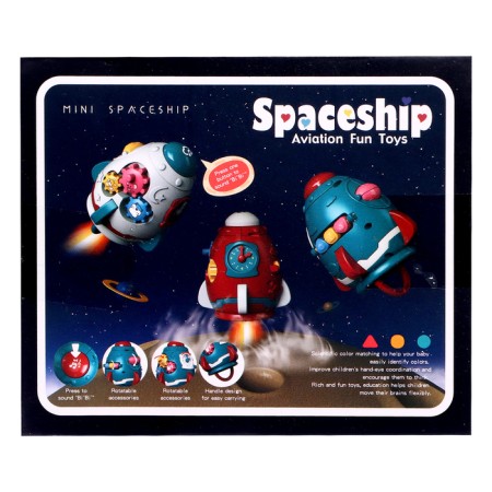 Developing toy "Rocket", sound effects, color mix-9