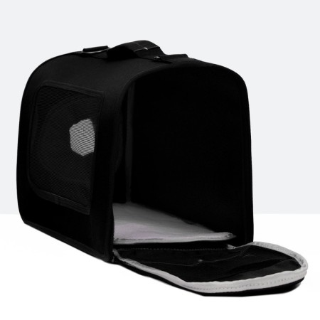 Bag-carrier with a window for a muzzle, 42 x 21 x 25 cm, black-11