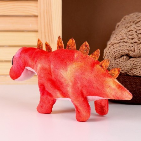 Soft musical toy "Dinosaurus", 27 cm, red color-3