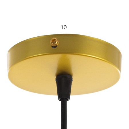 Bayerlux lamp "Brighton" E27 40W gold 35x35x30-130cm-4