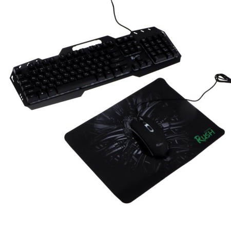Game set Smartbuy Rush Citadel 3 in 1, keyboard+mouse+carpet, wired, 2400 dpi-1