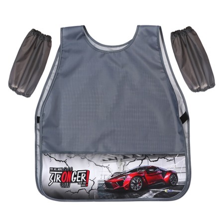Apron for labor (cloak) + sleevens, 570 x 480/240 x 145 mm, (height 116-134), fn 3-20 "red car" 71454