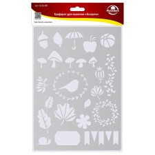 Assorted stencil for baking a multidide, plastic