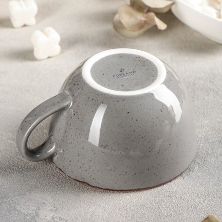 Tea Grey tea cup, 340 ml, dark gray color-3
