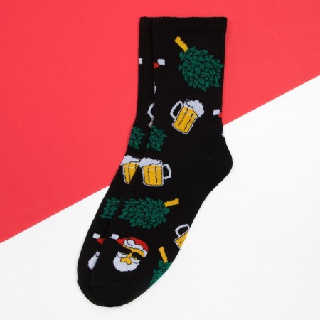 New Year. New Year's socks KAFTAN "Bank NG" Size 41-44 (27-29 cm), black color-1
