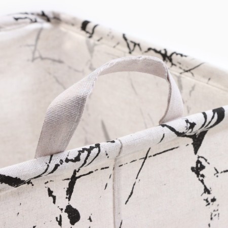Textile basket of the share "granite", col. White, 32*32*32 cm-1