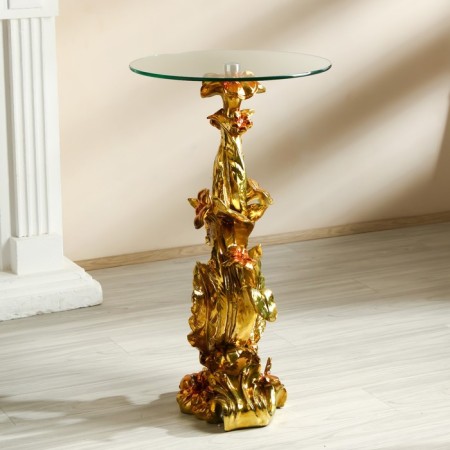 Decorative table "Flower" gold 45x45x82 cm-2