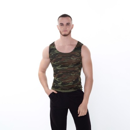 T -shirt male, khaki color/camouflage, size 54