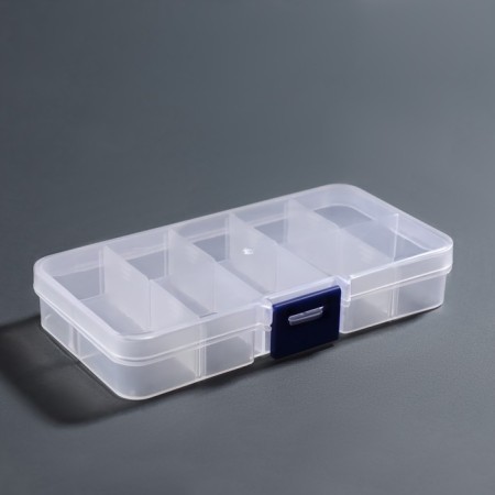 Organizer for decor, mobile cells, 10 cells, 13 × 7.2 × 2.2 cm, the color is transparent-5