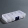 Organizer for decor, mobile cells, 10 cells, 13 × 7.2 × 2.2 cm, the color is transparent