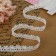Knitted lace, 15 mm × 2.7 ± 0.5 m, white color