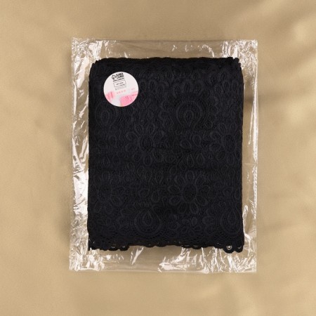 Lace elastic fabric, 190 mm × 23 ± 1 m, black color-3