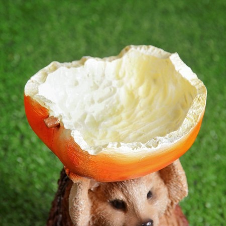 Garden Figure-Hedgehog "Hedgehog with an apple" from polystone, 23 cm, medium, multi-colored-1