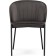 Stool on a metal frame Nile metal/velor, black/gray 58x54x80 cm