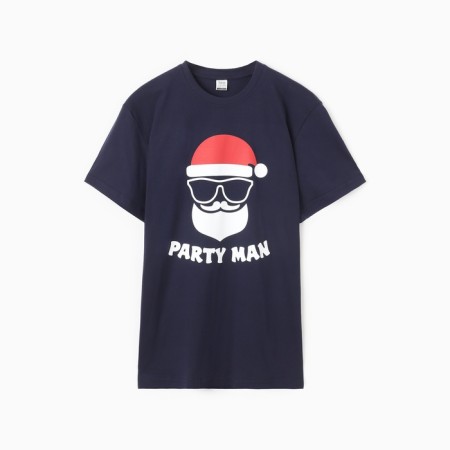 New Year. Men's T-shirt NG "Party Man", Blue color, river 56