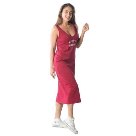 Female dress, size 50, burgundy color-1