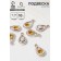 Suspension "drop" 3 × 1.7 × 0.7 cm, (set 10 pcs.), Color gold