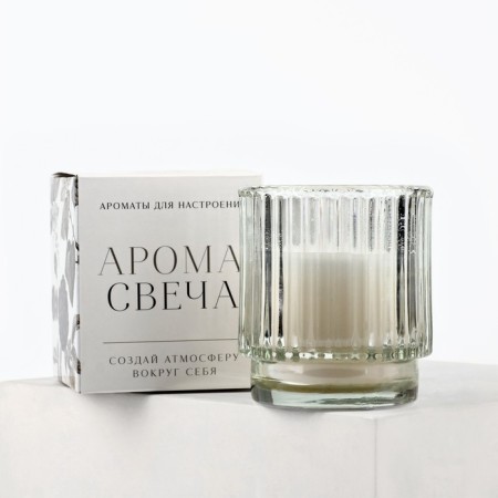 Aromatic candle in a glass "For mood": Vanilla, 7 x 8 cm.-2