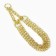 Collar - half -storage three -row, 40 cm, wire thickness 2 mm, golden