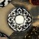The plate round "Pachta in gold", 12.5 cm, white