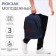 Male backpack on a zipper, 3 outer pockets, blue color