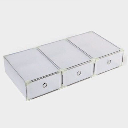 Shoe storage box Middle Size, 20 × 31 × 11 cm, 3 pcs, white color-3