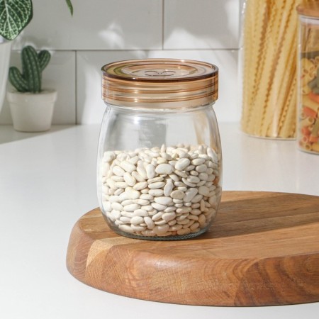 Bank for bulk products, glass, 914 ml, d = 10 cm, h = 14 cm-4