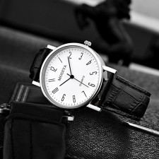 Men's wrist watch, D-4 cm, white dial