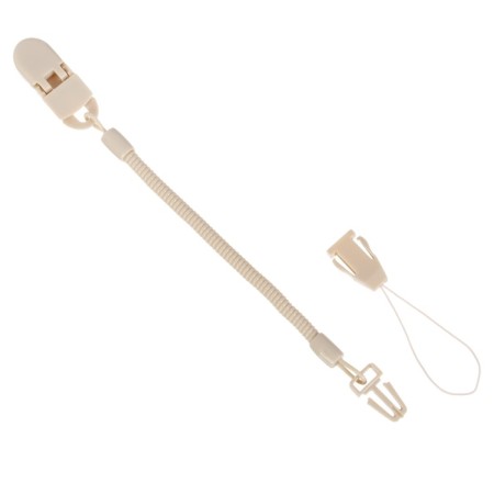 Nipple - orthodontic dummy, silicone, +6 months, with a holder, beige color-10