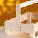 Wooden Kashpo 24.5 × 13.5 × 9 cm "Two Light", two -string, natural give beautifully